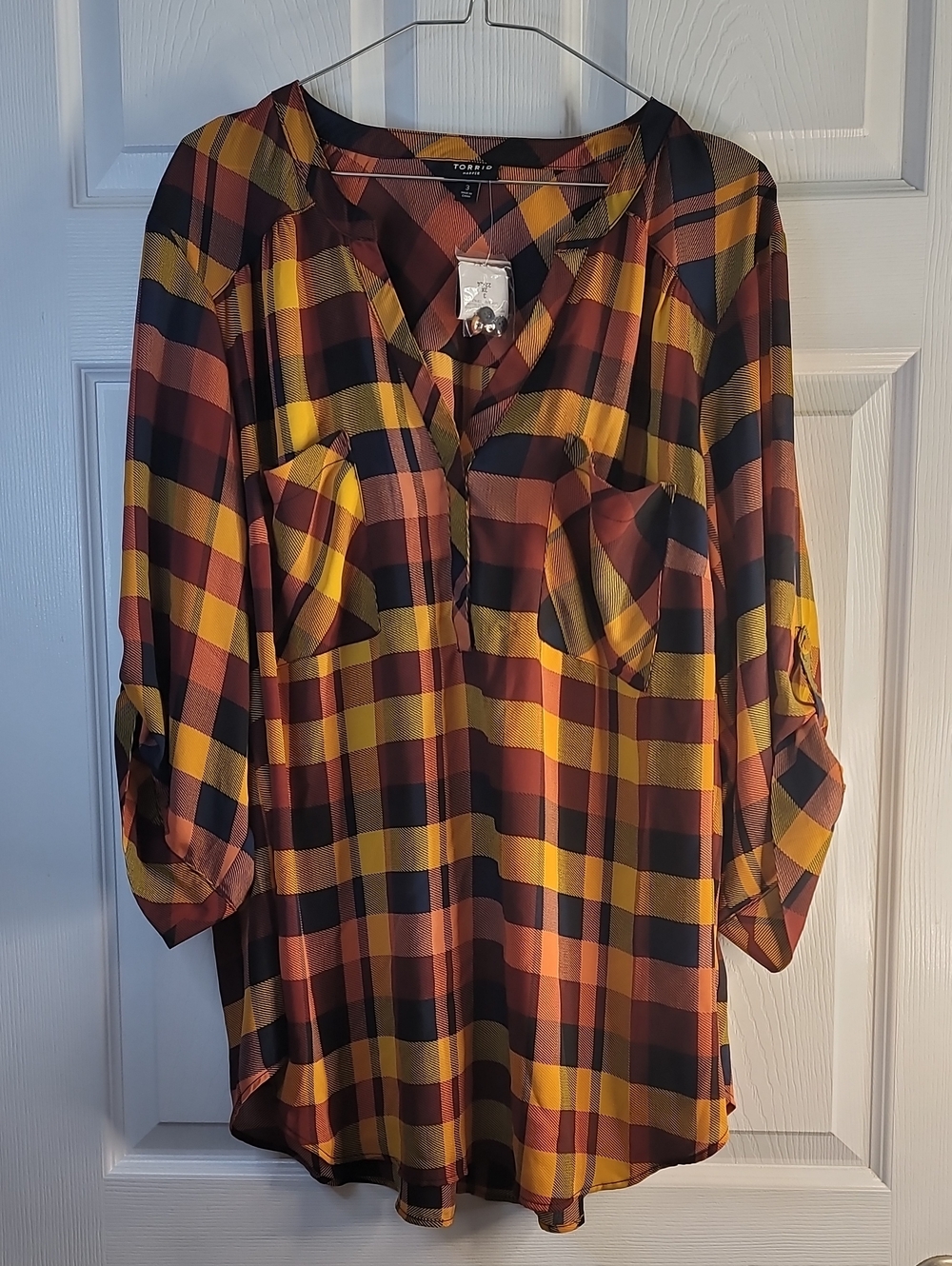 Harper Georgette, Pull Over 3/4 Sleeve Blouse